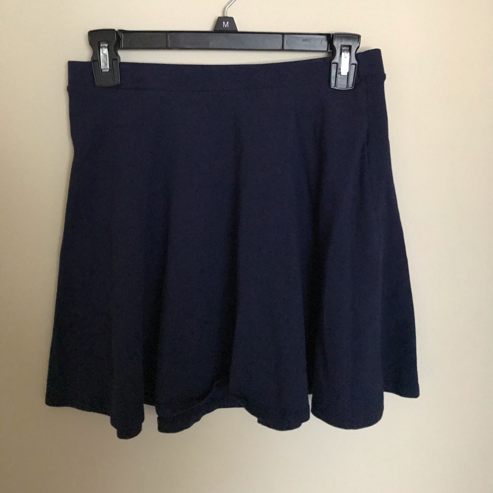 navy mini skirt